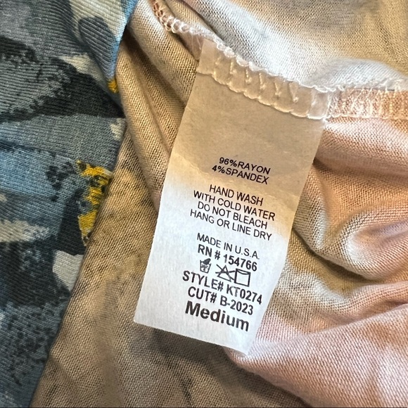 Surplice Crisscross Floral Flower Top Pink Blue Medium M - Picture 4 of 12